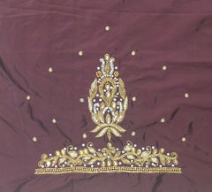 NR839CF - Coffee Colour Maggam Work Blouse