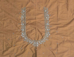 NR839MY - Mustard Yellow ( Gandham) Colour Maggam Work Blouse