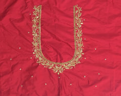 NR839R - Red Colour Maggam Work Blouse