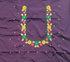 NR469WN - Wine Colour Computer Multi Work Blouse