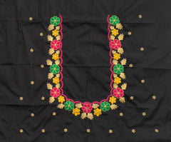 NR469BL - Black Colour Computer Multi Work Blouse