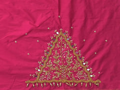 NR920TP -Tomato Pink Colour Maggam Work Blouse