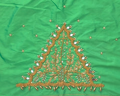 NR920PG -Parrot Green Colour Maggam Work Blouse