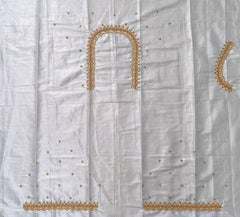 NR699ST - Silver Tissue Colour Maggam Work Blouse