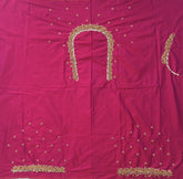 NR750TP - Tomato Pink Colour Maggam Work Blouse