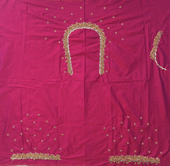 NR750TP - Tomato Pink Colour Maggam Work Blouse