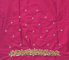 NR750TP - Tomato Pink Colour Maggam Work Blouse