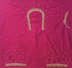 NR750TP - Tomato Pink Colour Maggam Work Blouse