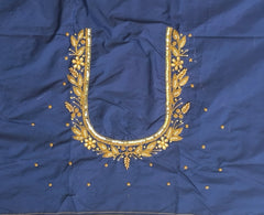 NR1250IB - Ink Blue Colour Maggam Work Blouse