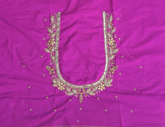 NR1250MP - Magenta Pink Colour Maggam Work Blouse