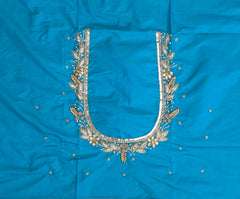 NR1250RG -Rama Green Colour Maggam Work Blouse