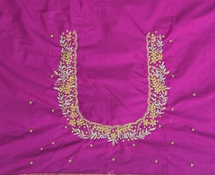 NR1150MP - Mazenta Pink Colour Maggam Work Blouse