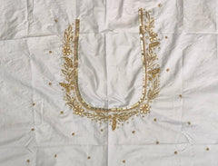 NR1250WH - White Colour Maggam Work Blouse