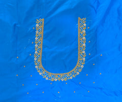 NR899SB - Sky Blue Colour Maggam Work Blouse