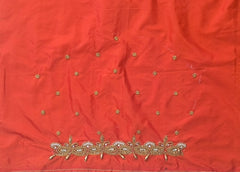 NR700OR - Orange Colour Maggam Work Blouse