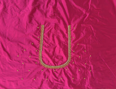 NR999TP -Tomato Pink Colour Maggam Work Blouse