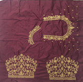 NR396DM- Maroon Colour Computer Work Blouse