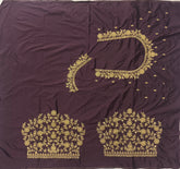 NR396CF- Coffee Colour Computer Work Blouse