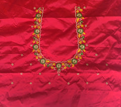 NR449R - Red Colour Computer Multi Work Blouse