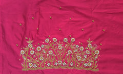 NR899TP - Tomato Pink Colour Maggam Work Blouse