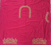 NR899TP - Tomato Pink Colour Maggam Work Blouse