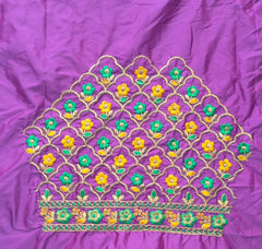 NR485PR -Purple Colour Computer Multi Work Blouse