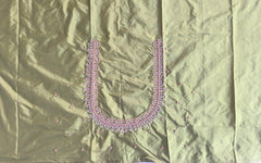 NR699MG - Mahendi Green Colour Maggam Work Blouse