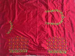 NR449R - Red Colour Computer Multi Work Blouse