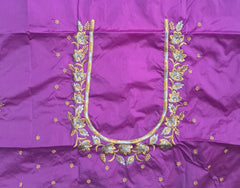 NR399PR - Purple Colour Computer Work Blouse