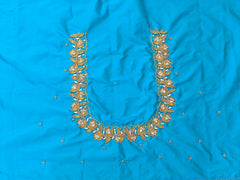 NR698SB - Sky Blue Colour Maggam Work Blouse