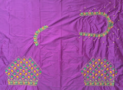 NR485PR -Purple Colour Computer Multi Work Blouse