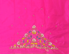 NR895HP - Heart Pink Colour Maggam Work Blouse