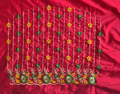 NR449R - Red Colour Computer Multi Work Blouse