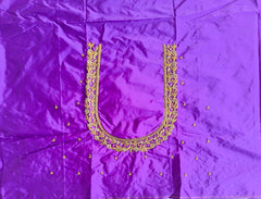 NR899V - Violet Colour Maggam Work Blouse