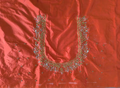 NR1150OR - Orange Colour Maggam Work Blouse
