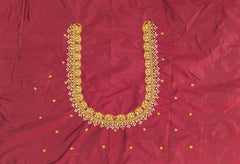 NR699DM - Dark Maroon Colour Maggam Work Blouse