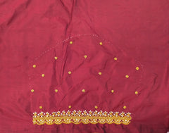 NR699DM - Dark Maroon Colour Maggam Work Blouse