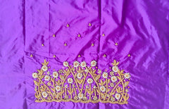 NR899V - Violet Colour Maggam Work Blouse