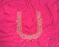 NR1150TP - Tomato Pink Colour Maggam Work Blouse