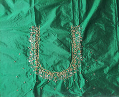 NR1150G - Green Colour Maggam Work Blouse