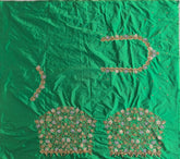 NR1299G -Green Colour Computer Maggam Work Blouse