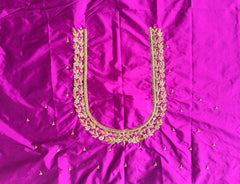 NR899MP -Magenta Pinka Colour Maggam Work Blouse