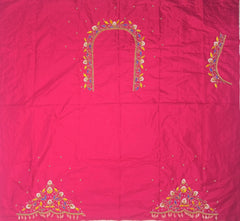 NR895TP - Tomato Pink Colour Maggam Work Blouse