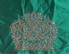 NR1150G - Green Colour Maggam Work Blouse