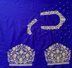 NR1249IB- Ink Blue Colour Computer Maggam Work Blouse
