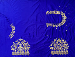 NR1296IB -Ink Blue Colour Computer Maggam Work Blouse