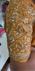 NR1249MY- Mustard Yellow Colour Computer Maggam Work Blouse