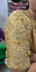 NR990GD - Gold Colour Computer Maggam Work Blouse