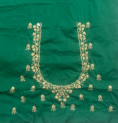 NR403G -Green Colour Computer Work Blouse