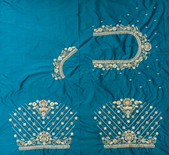NR859RG -Rama Green Colour Computer Maggam Work Blouse